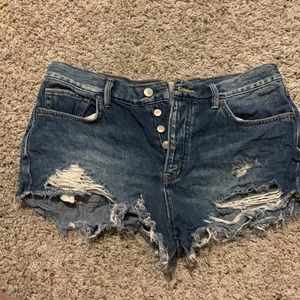 jean shorts that are too small for me now, i'm good shape